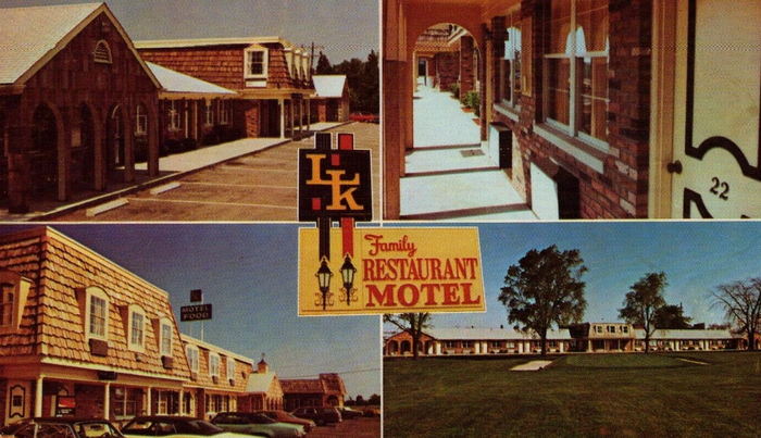 L-K Motel - Old Postcard View